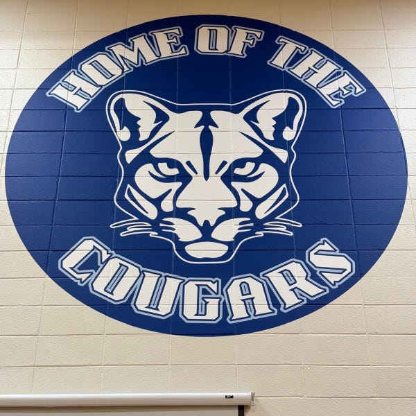 U-46 Canton Middle School Logo and Wall Mural Close up
