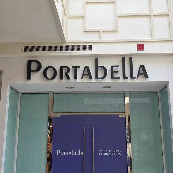 PortaBella Danbury mall Channel Letters