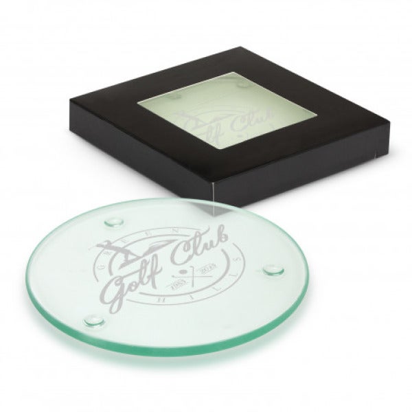 Custom Venice Glass Coaster - Set of 2 - Round