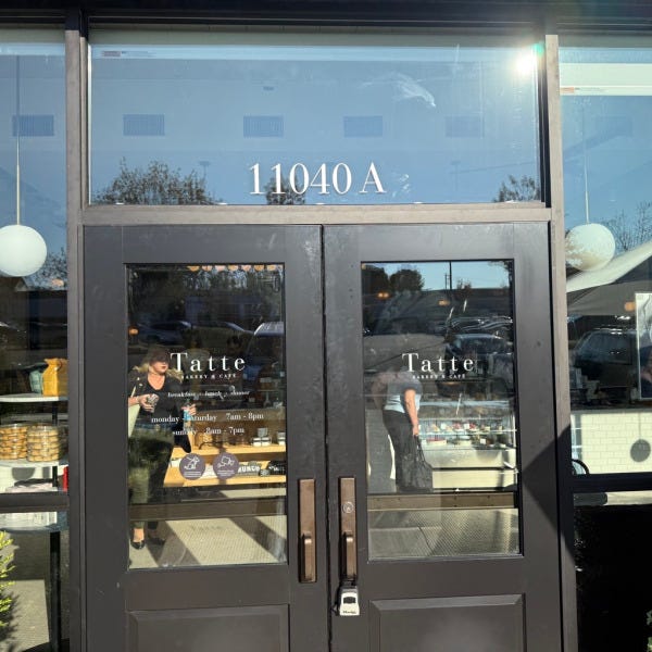 Vinyl Lettering and Acrylic Signage for Tatte Bakery in Fairfax and Falls Church