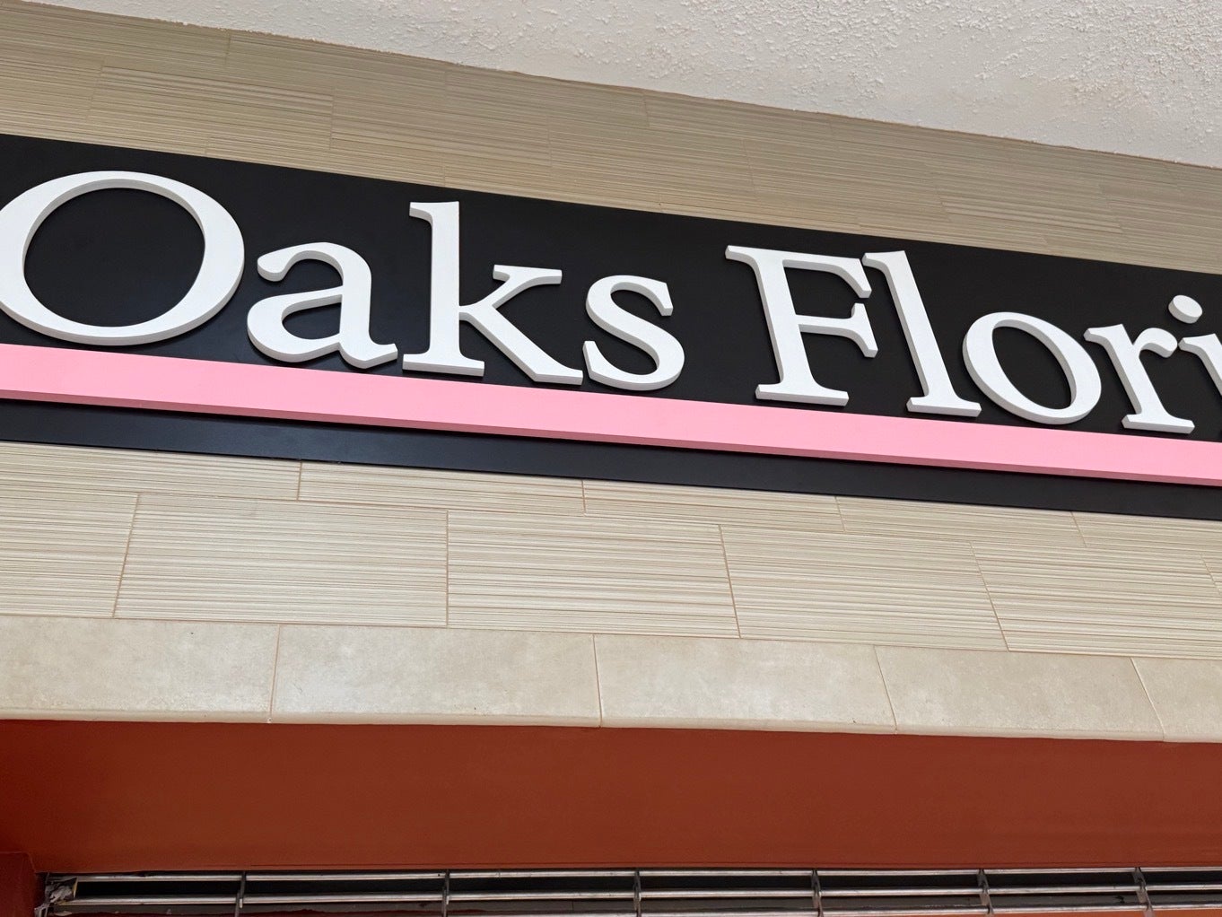 Custom Acrylic Panel Sign for Fairbanks Flowers Grand Opening at Fair Oaks Mall