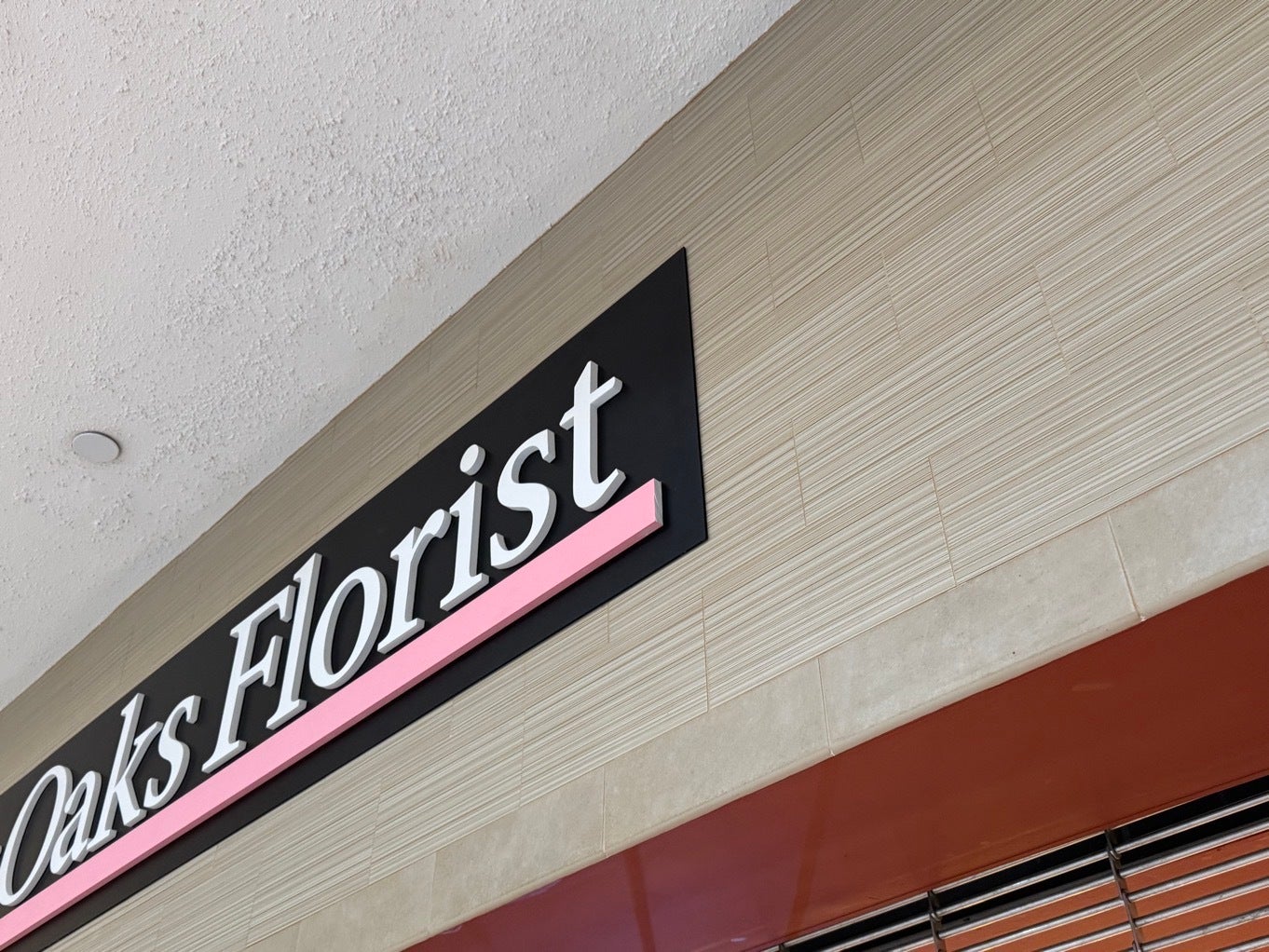 Custom Acrylic Panel Sign for Fairbanks Flowers Grand Opening at Fair Oaks Mall