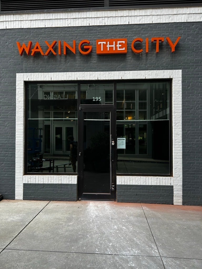 Channel Letter Sign Installation for Waxing the City at Mosaic District