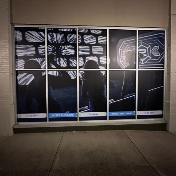 Custom Channel Letters & Window Graphics for Activate Games in Sterling, VA