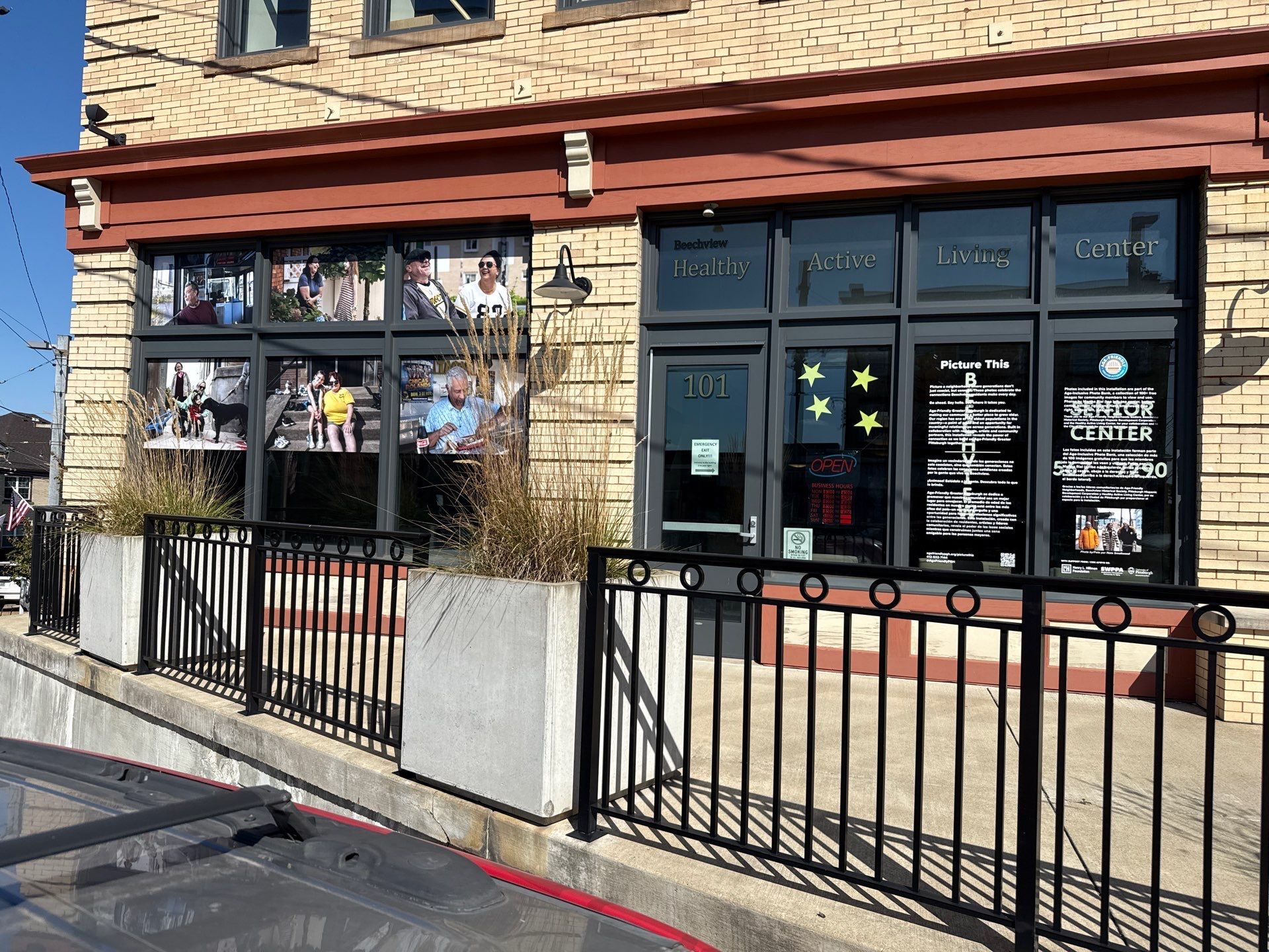 Window Graphics for Age Friendly Pittsburgh & Casey Droege Cultural Productions: Sharpsburg, McKeesport & Beechview