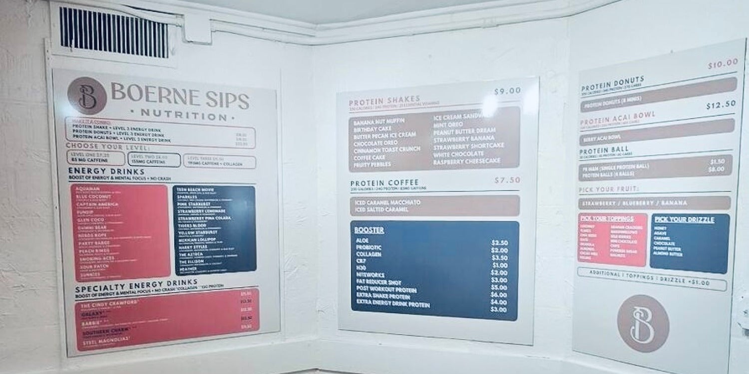 Menu Board Signs