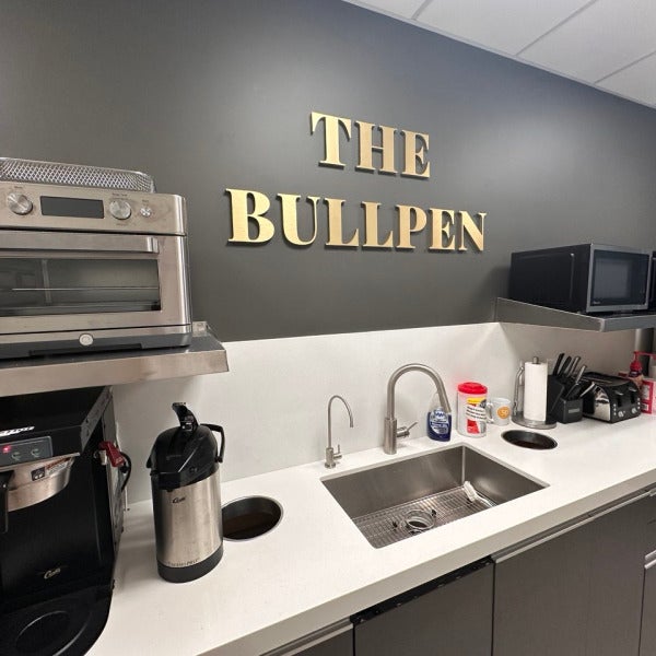 Custom Dimensional Wall Letters – “The Bullpen”
