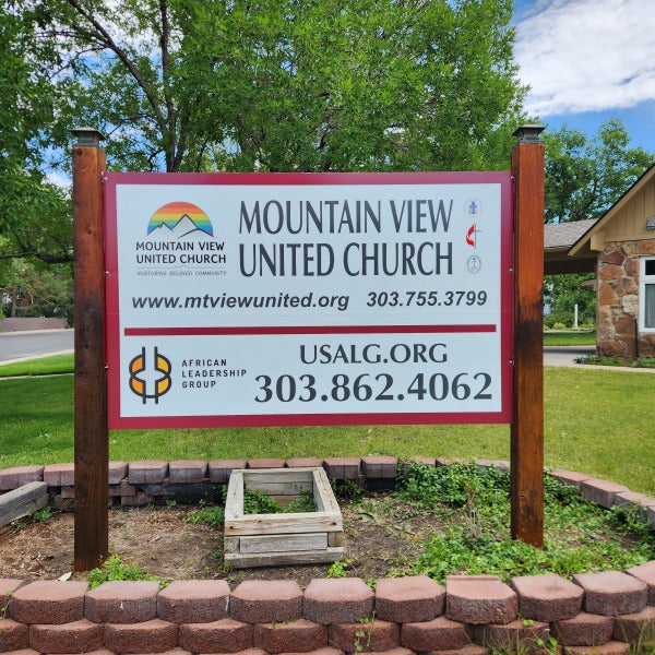 Elegant Post and Panel Sign for Local Church