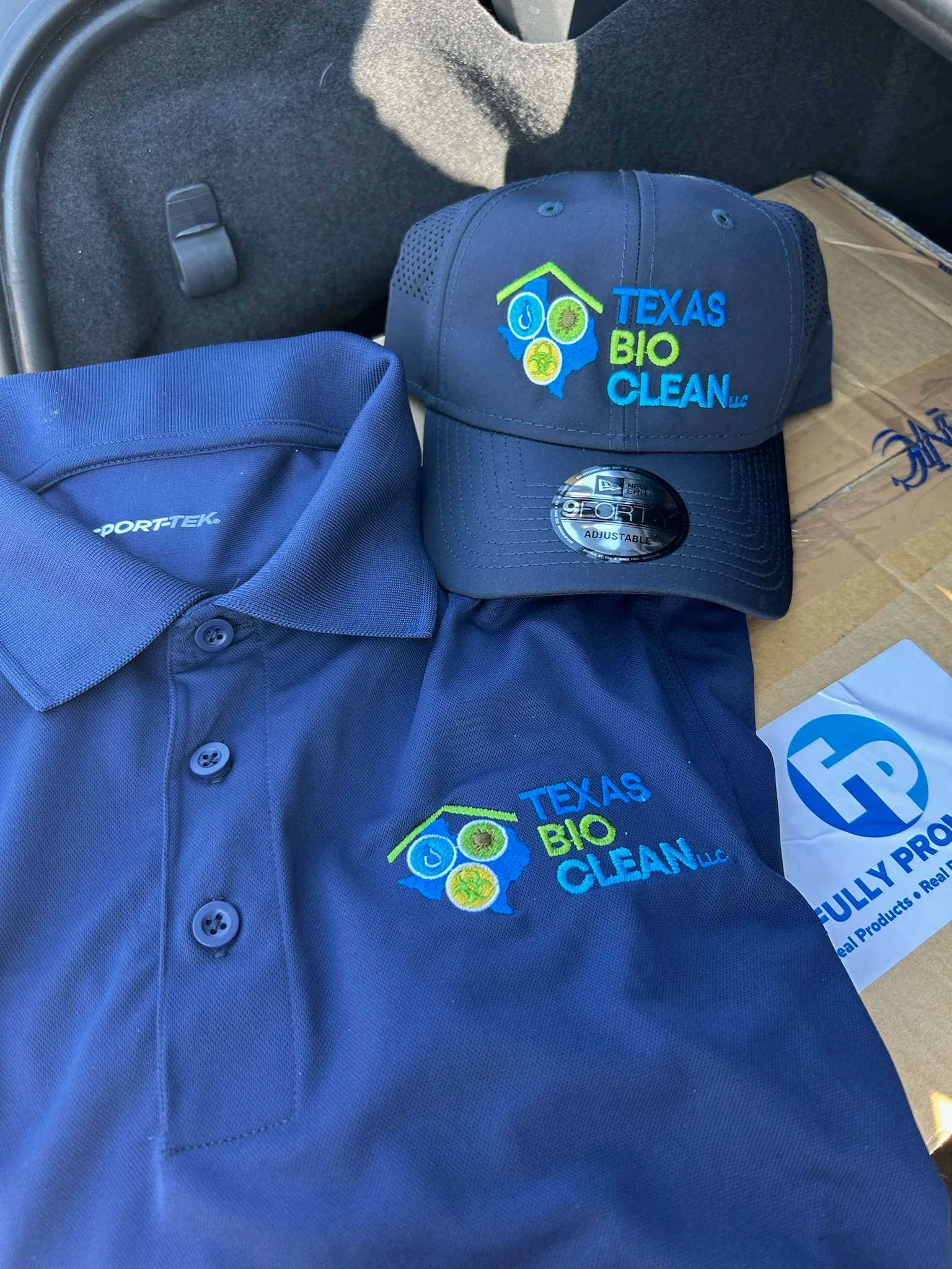 Branded Gear for Texas Bio Clean -- Looking Sharp and Professional!