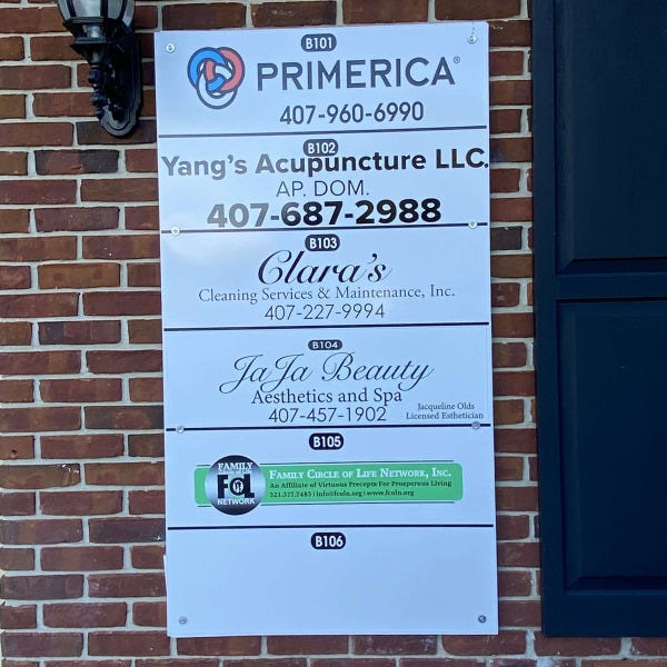 Directory Sign Winter Springs