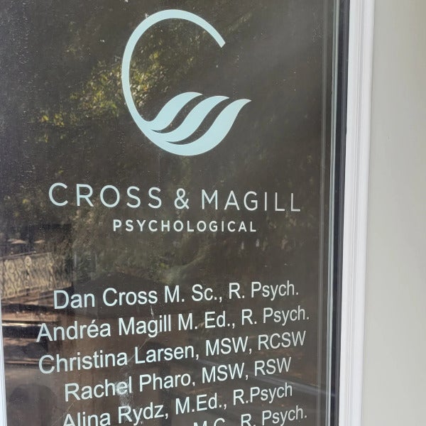 Window Lettering for Cross & Magill Psychological