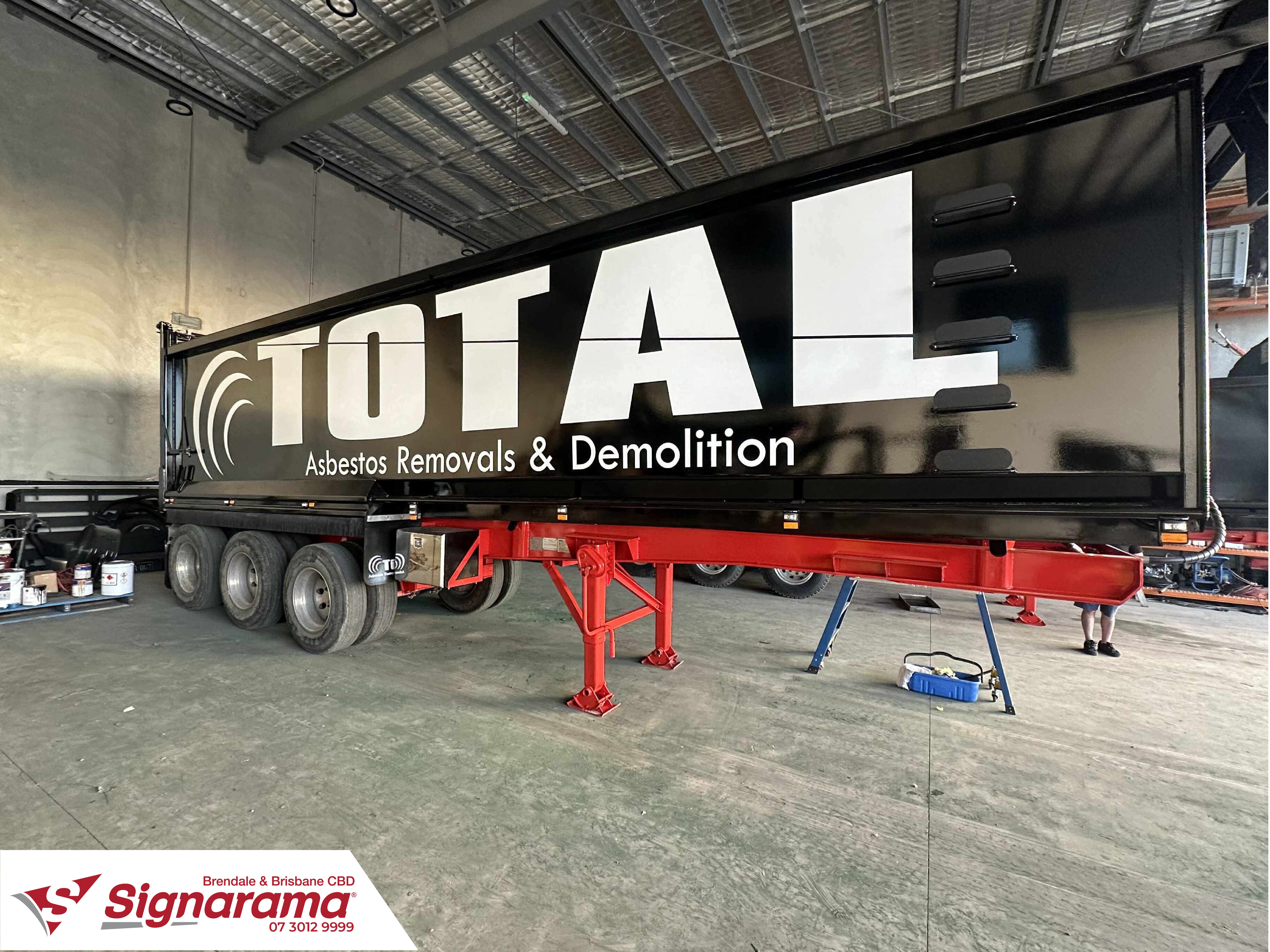 Bold New Truck - Trailer Wrap for Total Asbestos Removals & Demolition