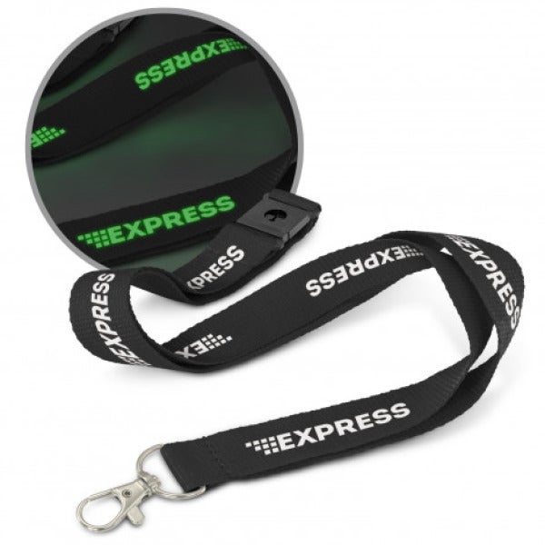 Custom Glow in the Dark Logo Lanyard