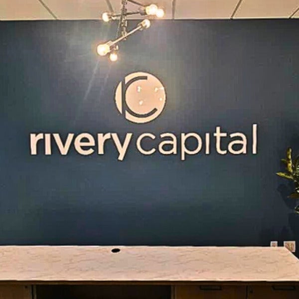 Dimensional Lobby Sign for Rivery Capital