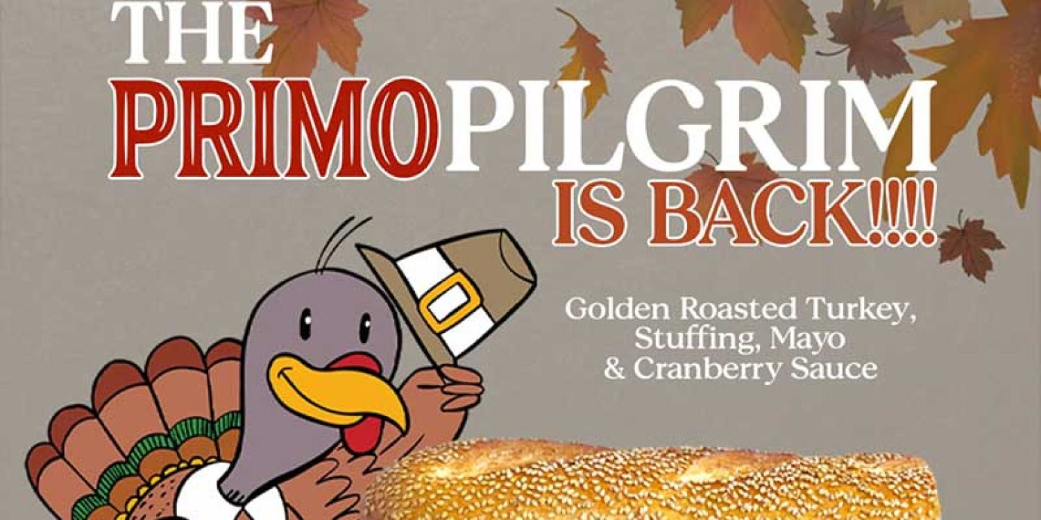 Turkey, Stuffing, and Cranberry: The Primo Pilgrim Hoagie Is Back Turkey, Stuffing, and Cranberry: The Primo Pilgrim Hoagie Is Back