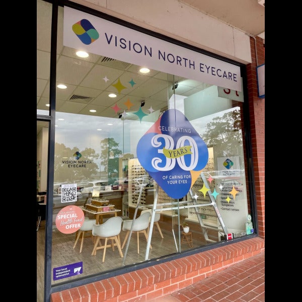 Window Graphics - Vision North Eyecare - Mill Park & Reservoir VIC.