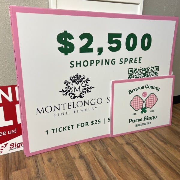 non profit events signage
