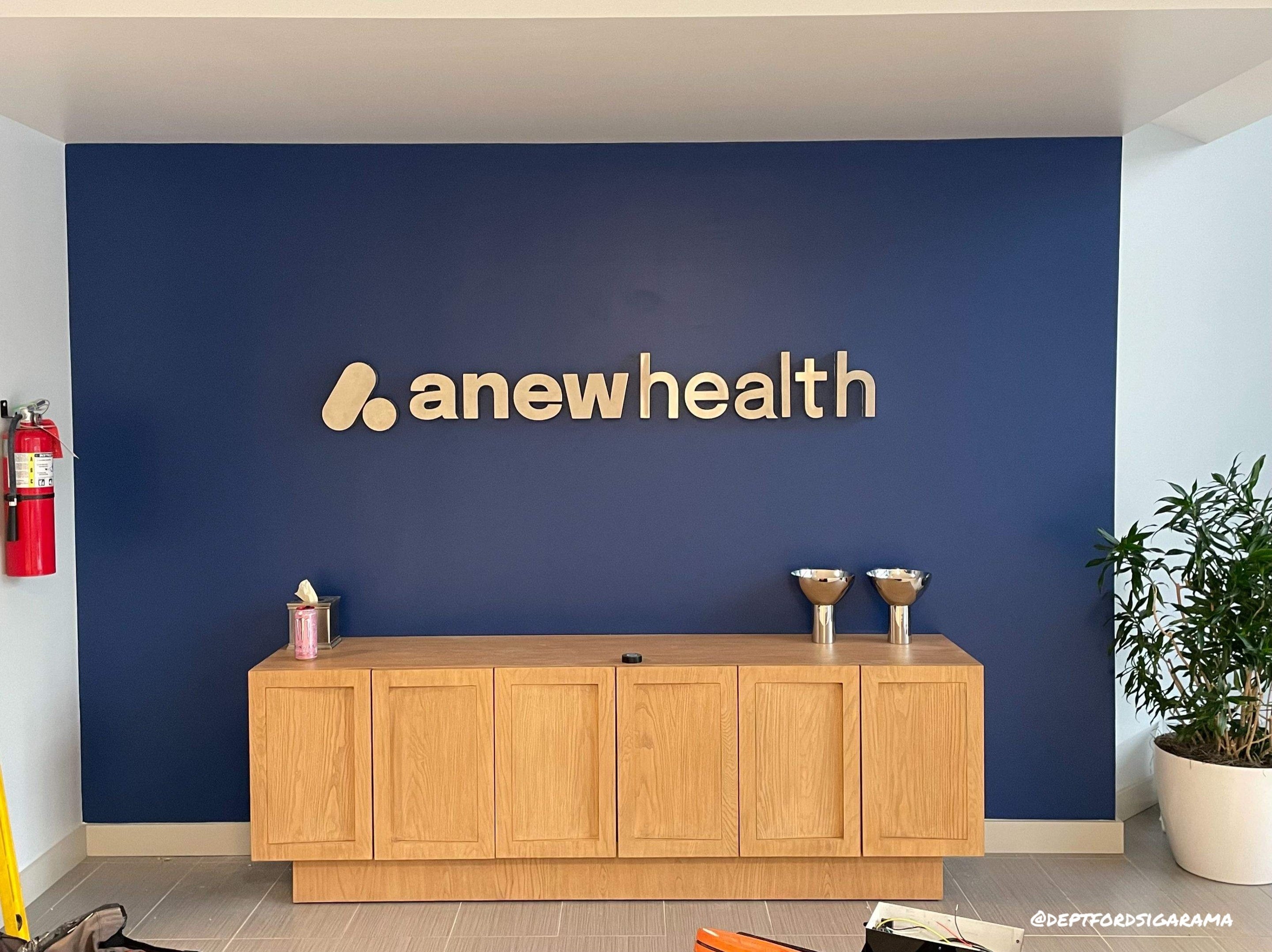 Brand your lobby with logo lettering