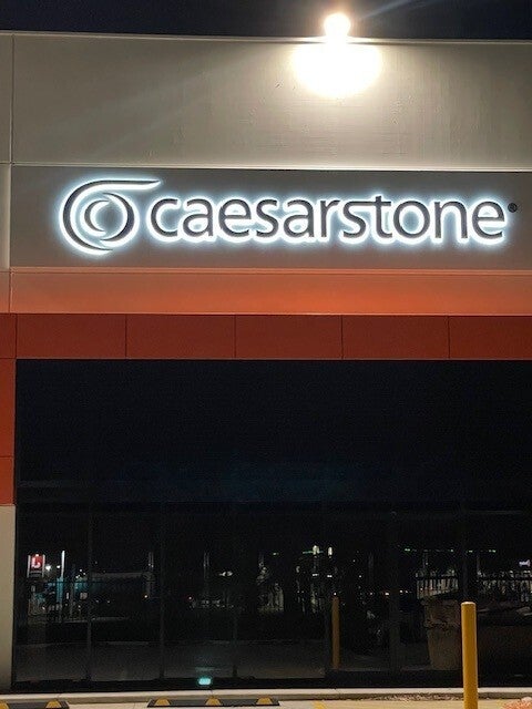 Halo Lit Letters and Large Lightbox for Caesarstone at their new Wingfield Showroom