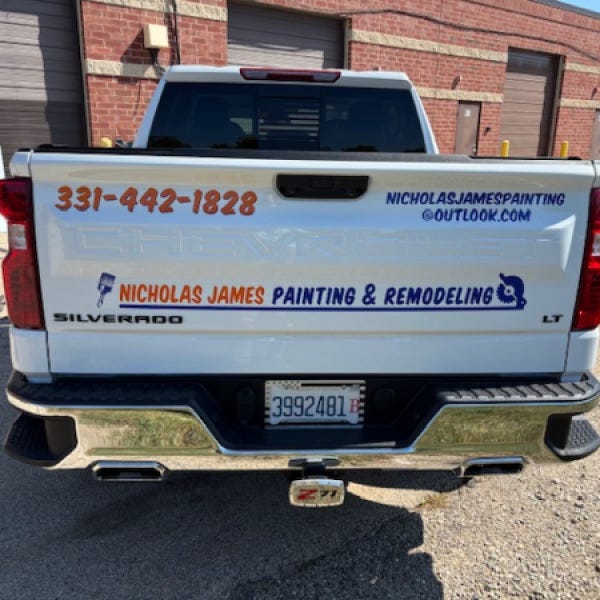 Nicholas James Construction After Rear Truck Graphics
