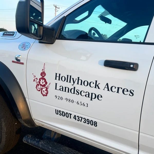 Vehicle Wrap - Hollyhock Acres Landscape