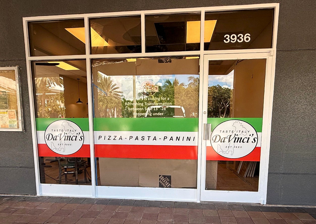 Window Vinyl Brings Italian Flair to Fort Lauderdale’s Favorite Pizza Spot