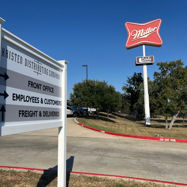 Post and Panel Sign for Kristen Distributing