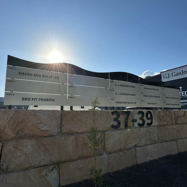 Completed Commercial Unit Signage