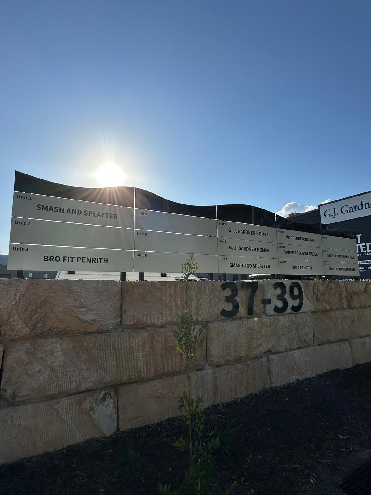 Completed Commercial Unit Signage
