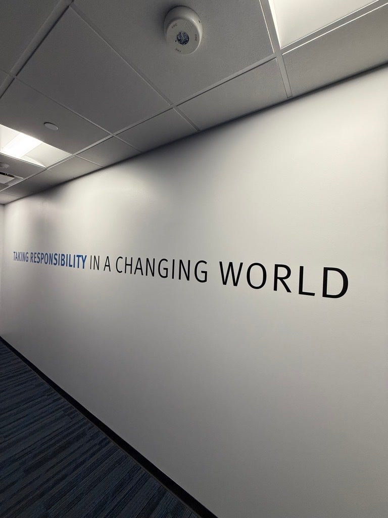 Custom Acrylic Lobby Sign & Vinyl Lettering for Rheinmetall USA in Tysons Corner