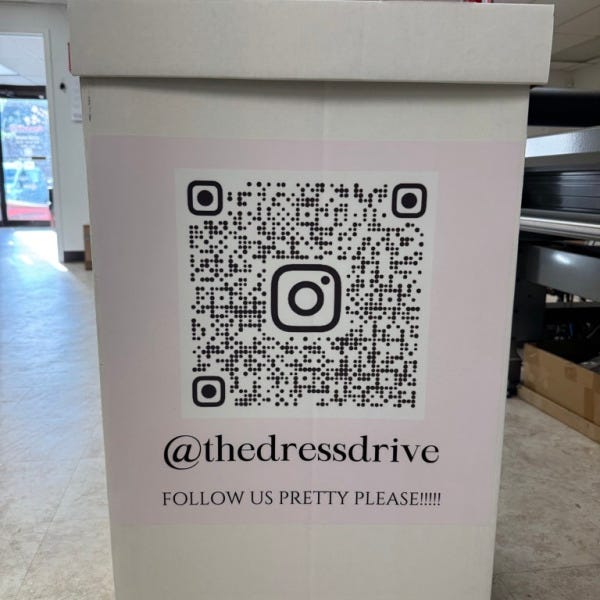 Custom Decals & Graphics for Local Community Dress Drive Collection Boxes in Northern Virginia