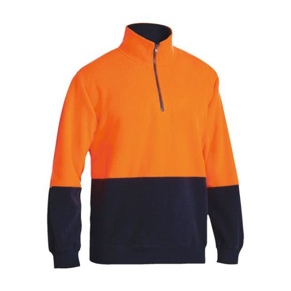 Custom HI VIS POLAR FLEECE ZIP PULLOVER