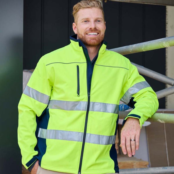 Custom TAPED HI VIS SOFT SHELL JACKET