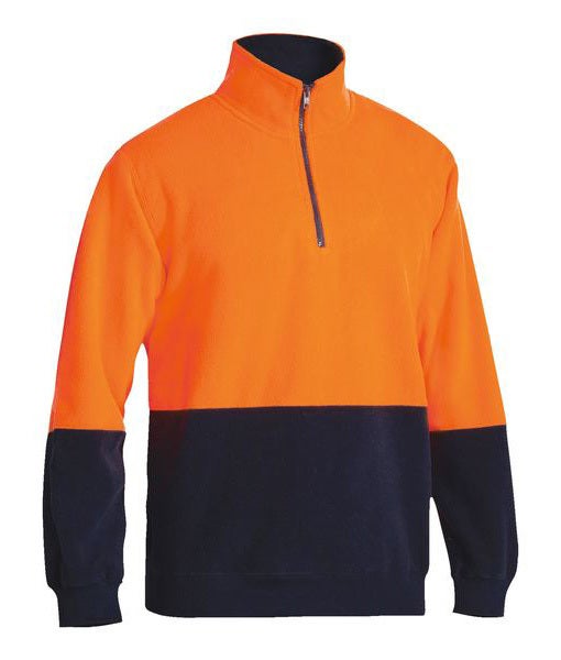HI VIS POLAR FLEECE ZIP PULLOVER