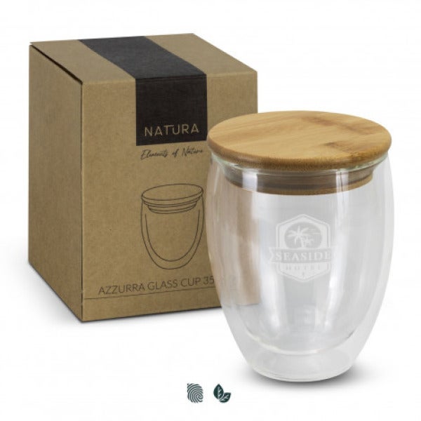 Custom NATURA Azzurra Glass Cup - 350ml