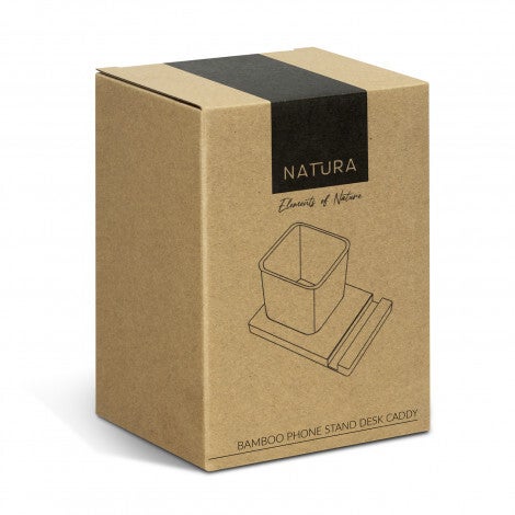 NATURA Bamboo Phone Stand Desk Caddy