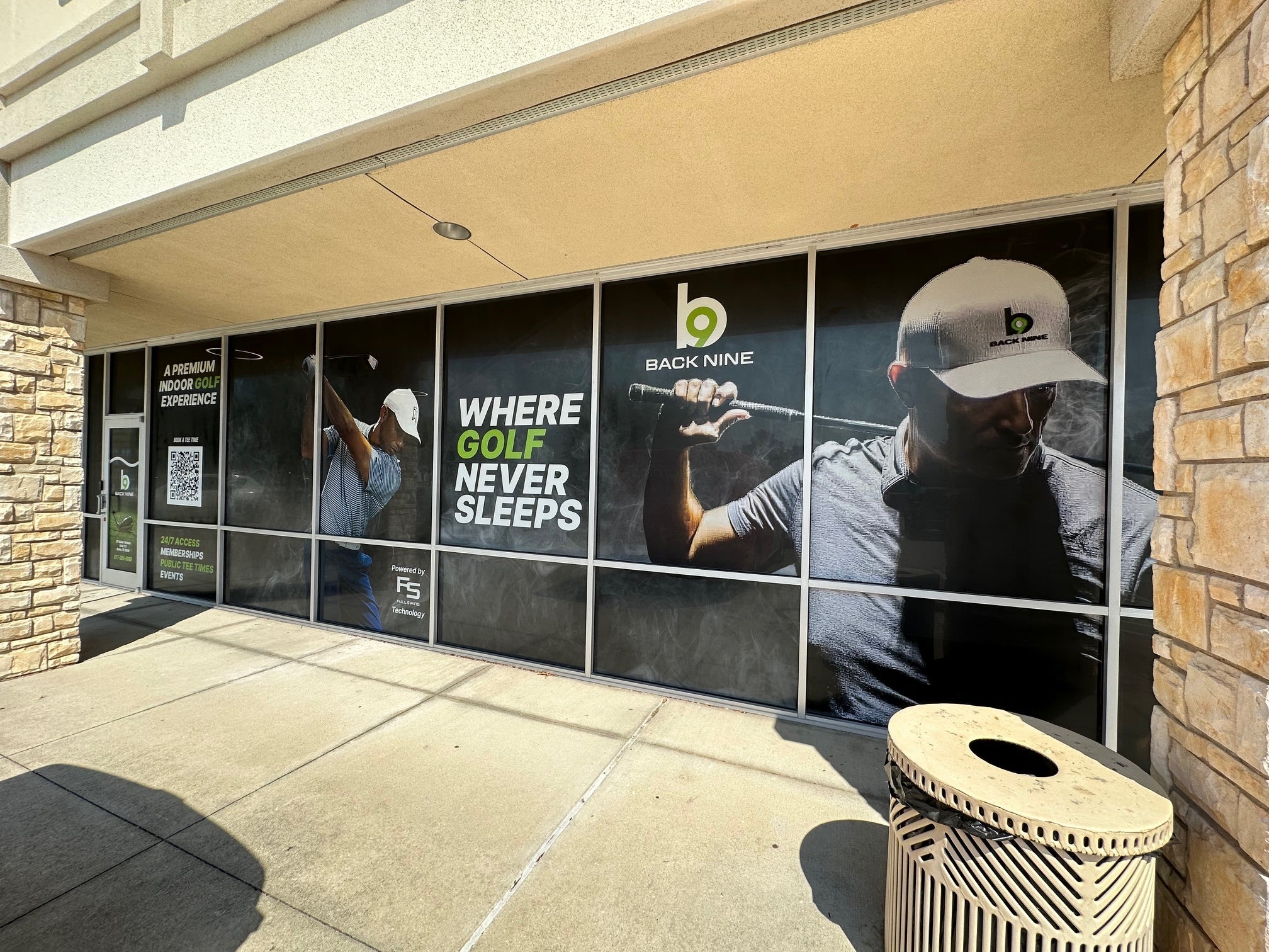Perforated Windows for Back Nine Golf Keller done by Signarama North Fort Worth/Keller