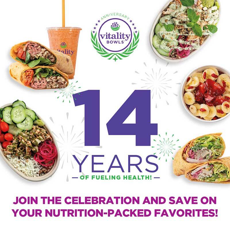 Vitality Bowls Marks 14 Years with Sweet Anniversary Deal Vitality Bowls Marks 14 Years with Sweet Anniversary Deal