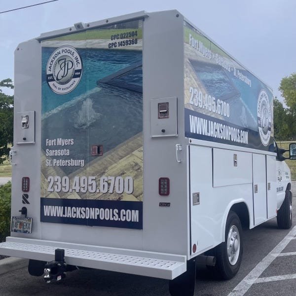 Jackson Pools Truck Vinyl