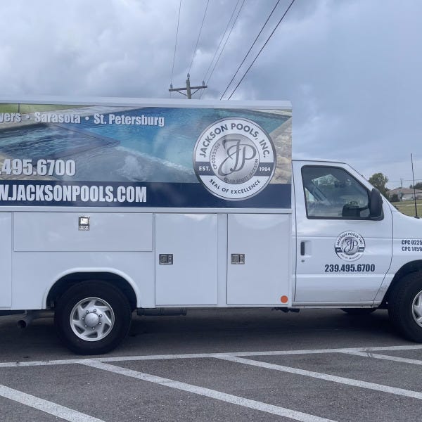 Jackson Pools Truck Vinyl 2