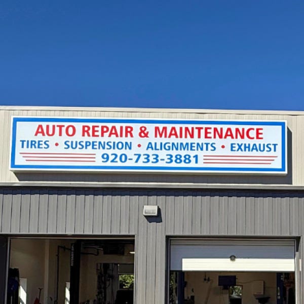Exterior Signage: Auto Repair