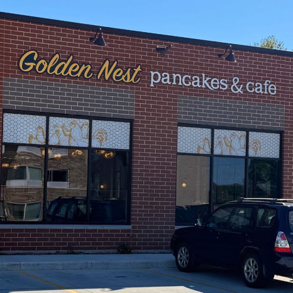 Channel Letters: Golden Nest Pancakes