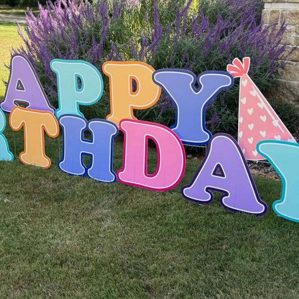 Happy Birthday_ Coroplast cut outs
