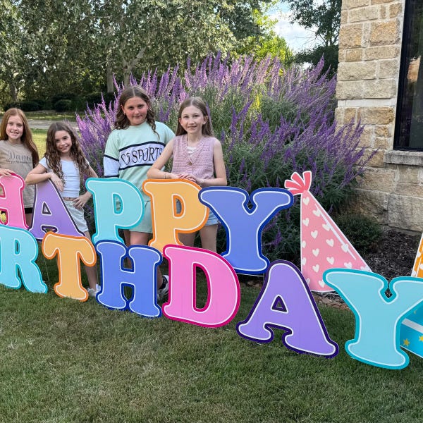 Happy Birthday_ Coroplast cut outs_Friends