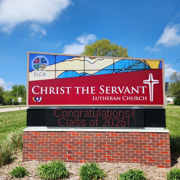 Christ the Servant Lutheran Church Monument Sign