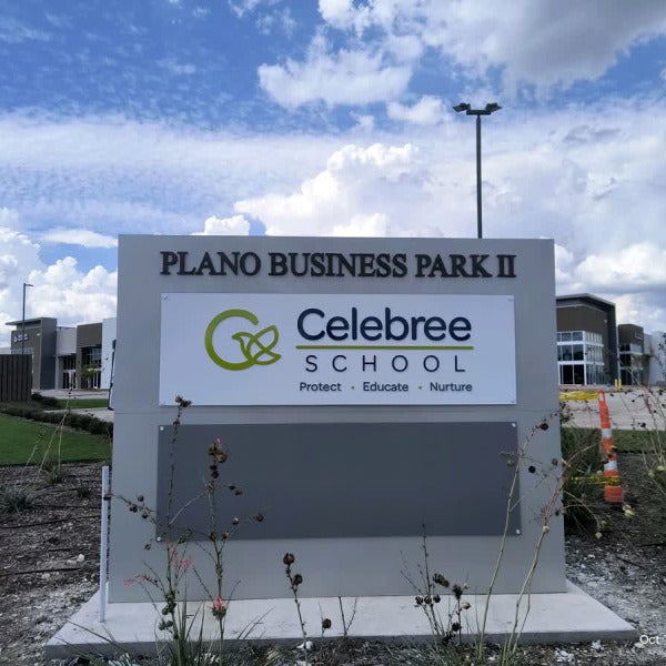 How a Custom Monument Sign Helped Celebree School of Plano Stand Out