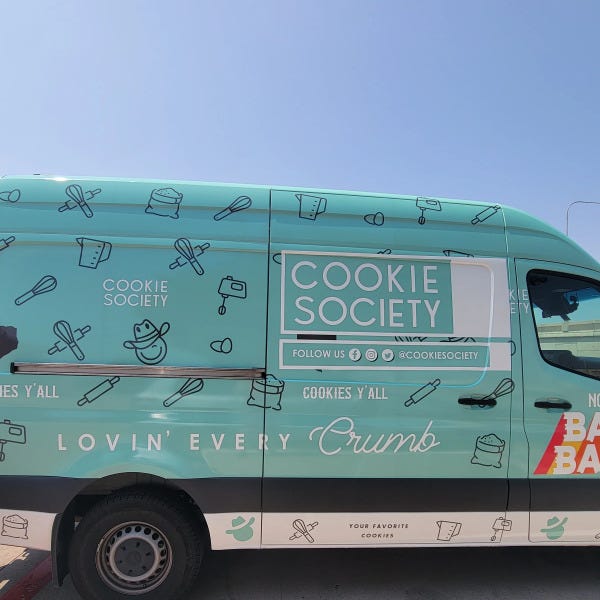 cookie society van wrap