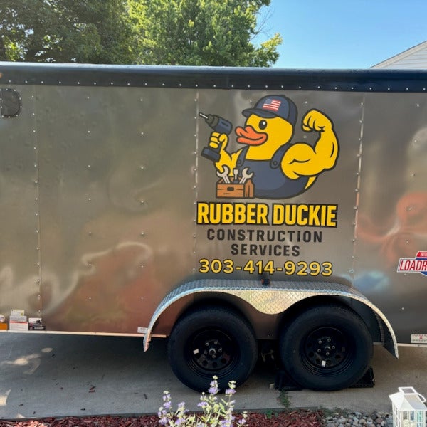 Bold Vinyl Trailer Graphics for a Local Construction Company
