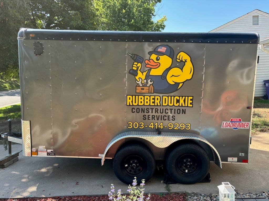 Bold Vinyl Trailer Graphics for a Local Construction Company
