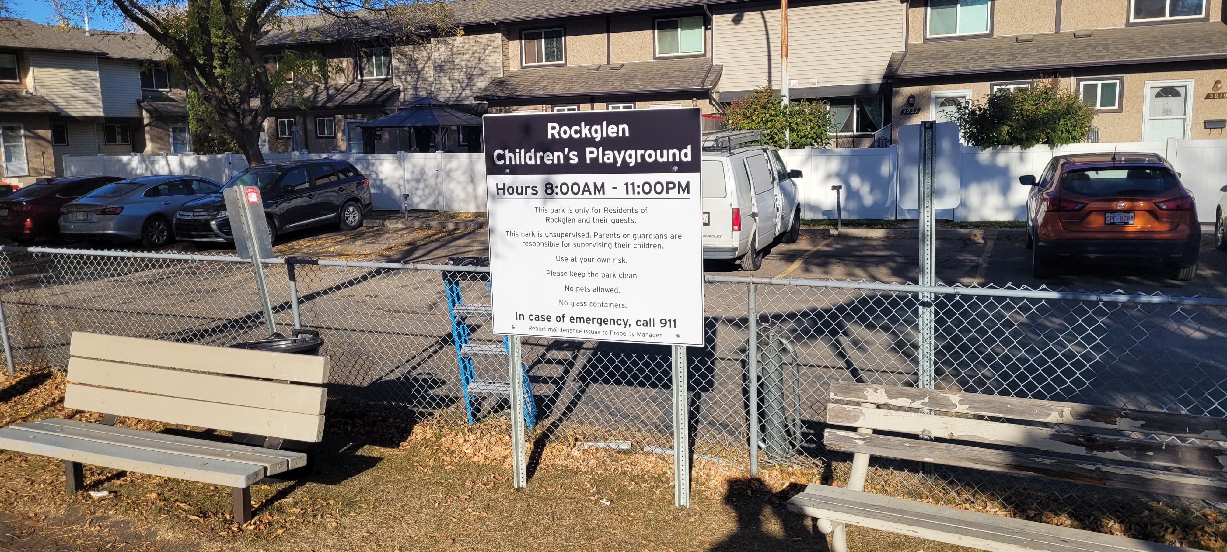 Post & Panel ACP Playground Sign for KDM Management in Edmonton, AB